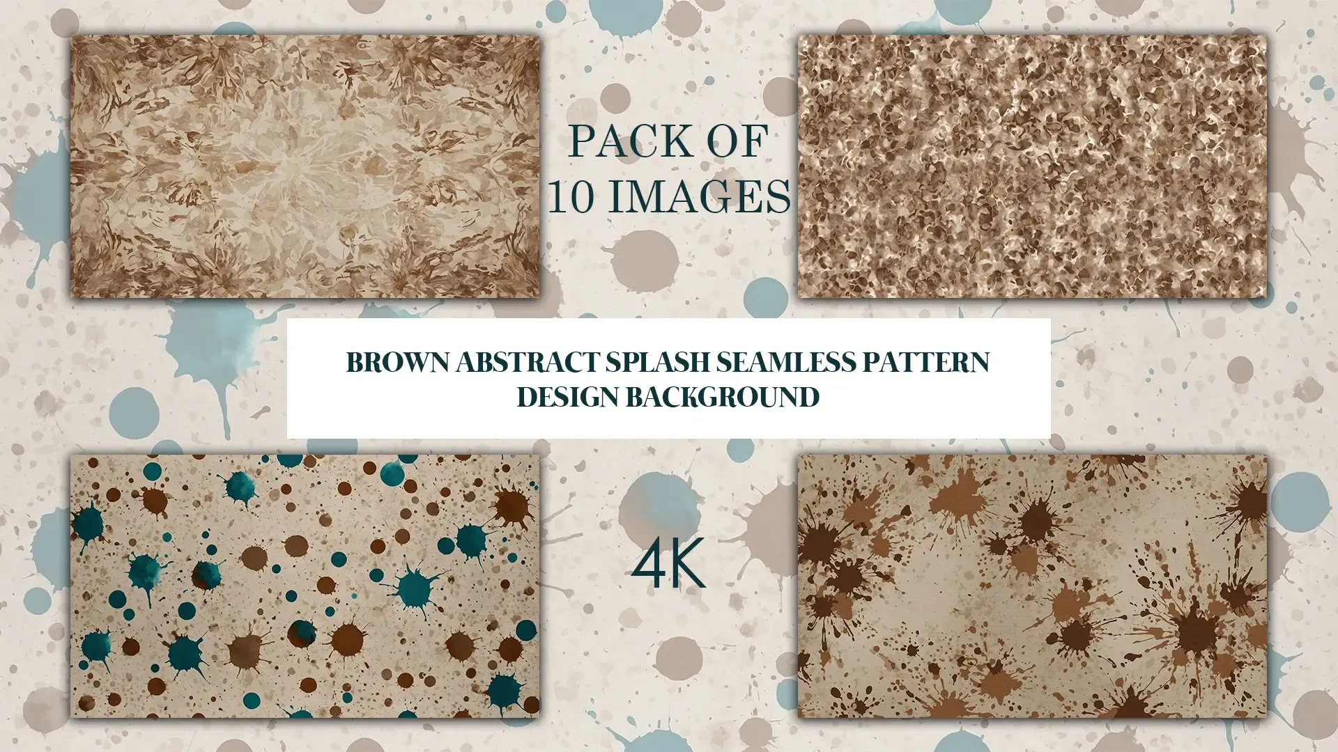 Brown Abstract Splash Seamless Pattern Background